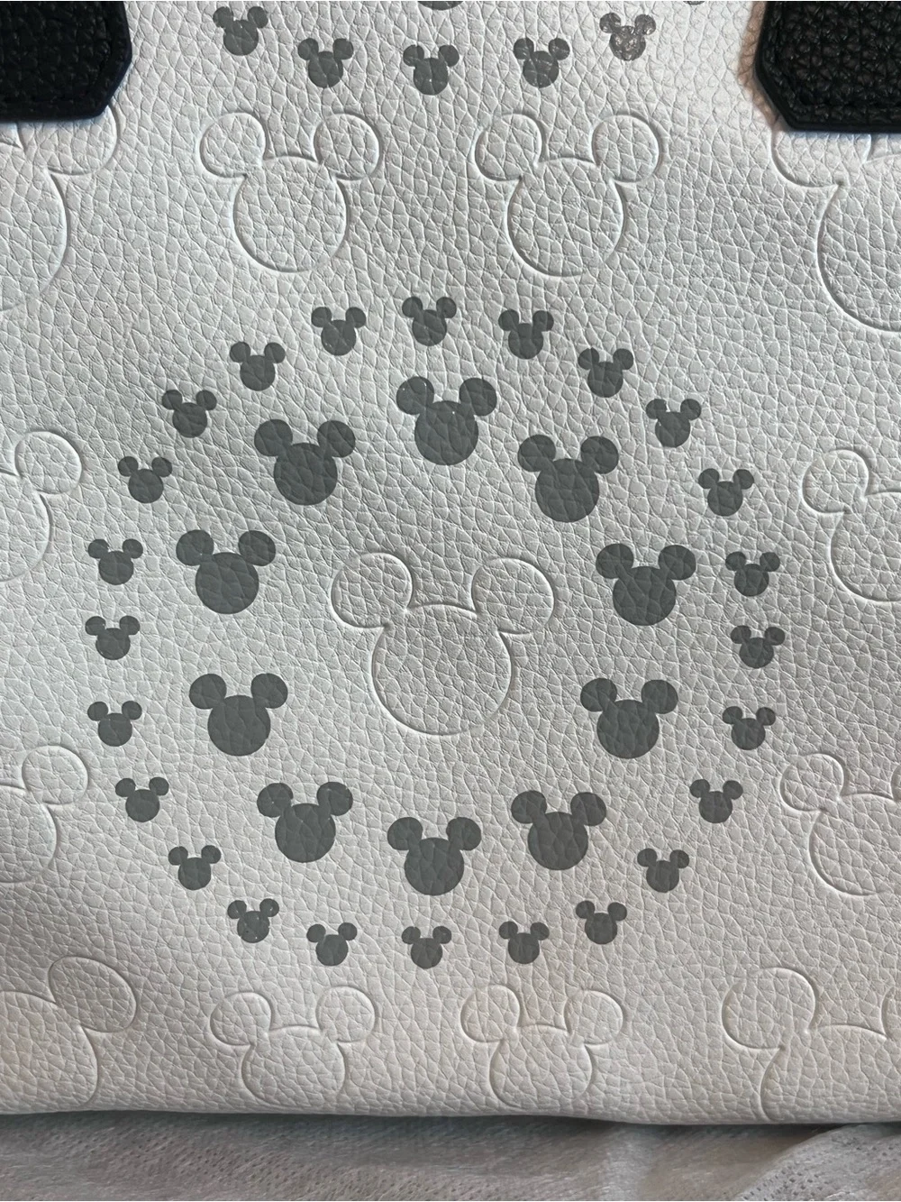 Disney Parks White and Black geometric Satchel Handbag